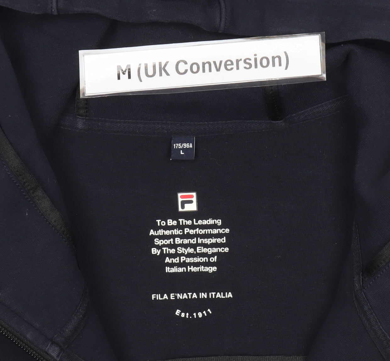 Fila Men's Blue Full Zip Hoodie Size M Regular Fit Sportswear