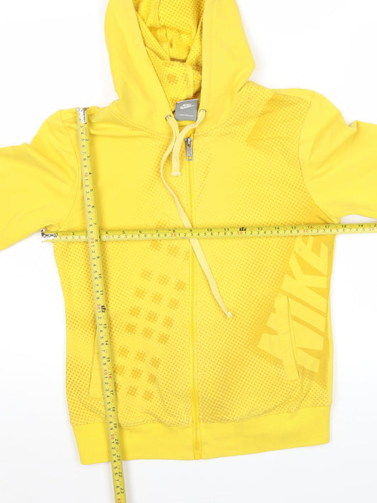 Nike Women’s Yellow Full Zip Hoodie XL Cotton Athletic Casual
