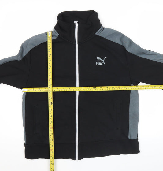 Puma Unisex Black XL Track Jacket Full Zip Fleece Sportswear
