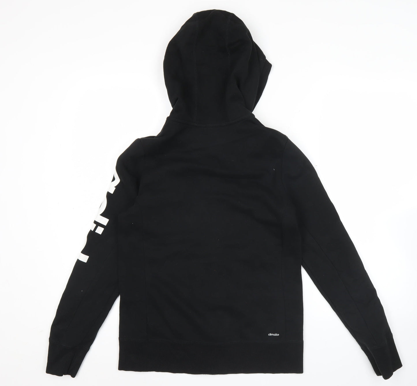 Adidas Women Black Full Zip Hoodie Sweatshirt Size L Climalite