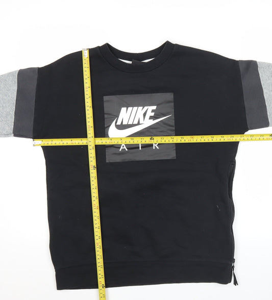 Nike Men’s Black XL Pullover Sweatshirt Crew Neck Graphic Print