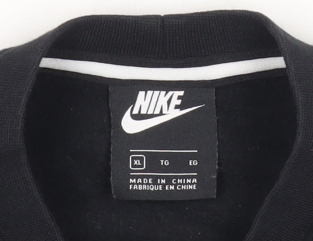 Nike Men’s Black XL Pullover Sweatshirt Crew Neck Graphic Print