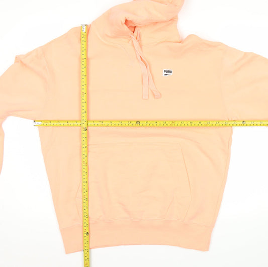 Puma Men’s Pink Pullover Hoodie Size M Regular Fit Cotton Blend