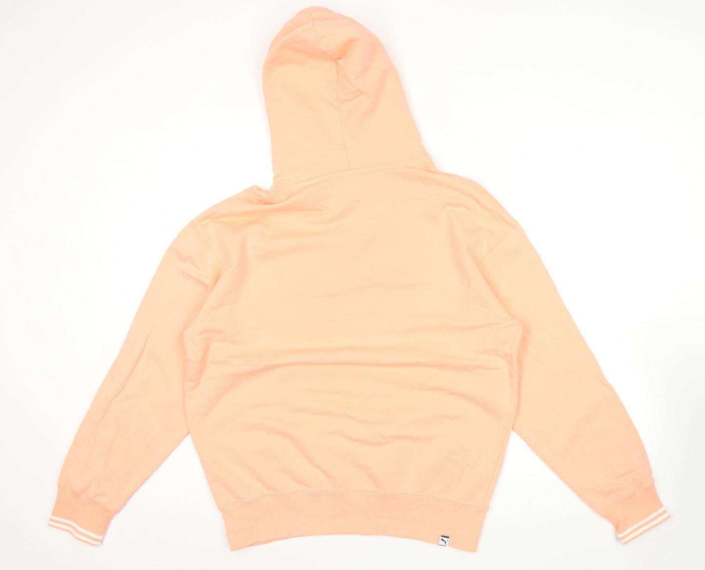 Puma Men’s Pink Pullover Hoodie Size M Regular Fit Cotton Blend