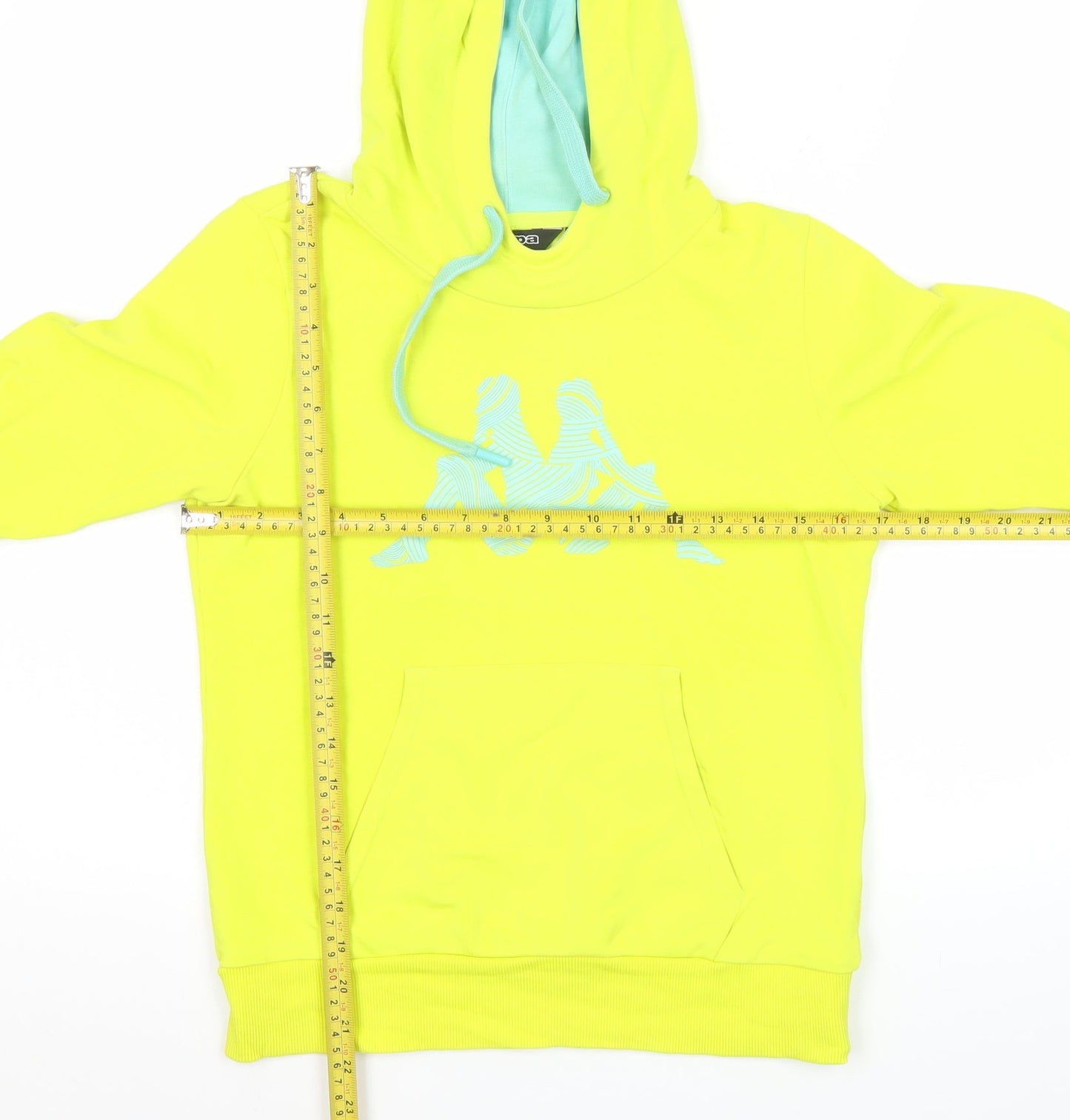 Kappa Women’s Yellow Hoodie Size 10 Pullover Logo Sportswear
