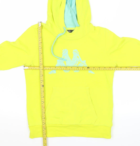 Kappa Women’s Yellow Hoodie Size 10 Pullover Logo Sportswear