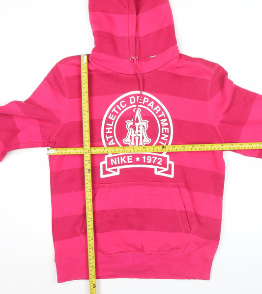 Nike Women’s Pink Striped Pullover Hoodie XL Athletic Dept
