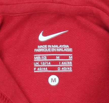 Nike Men's Red Pullover Hoodie Size M Logo Sportswear