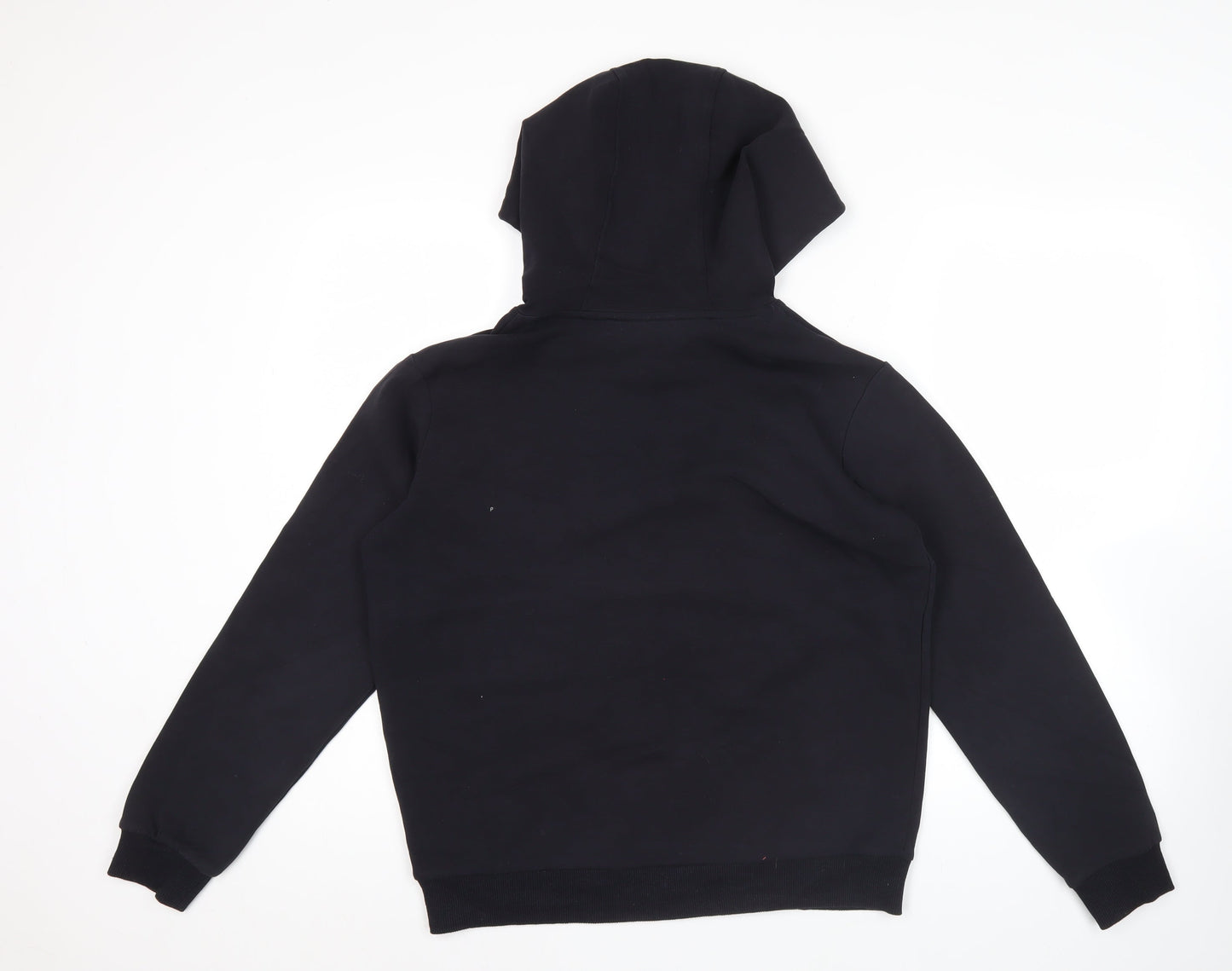 Fila Womens Black Hoodie Size 10 Pullover Bear Embroidered Logo