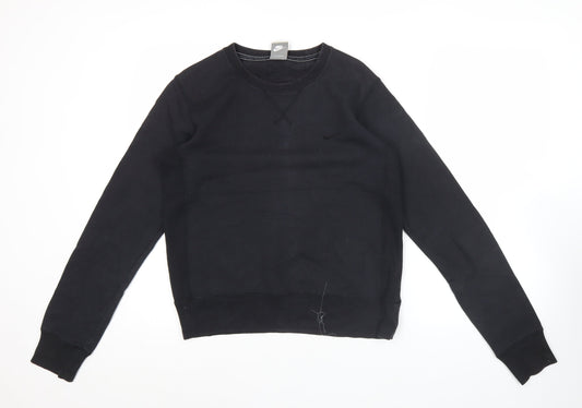 Womens UK L Regular Nike Black Pullover Sweatshirt