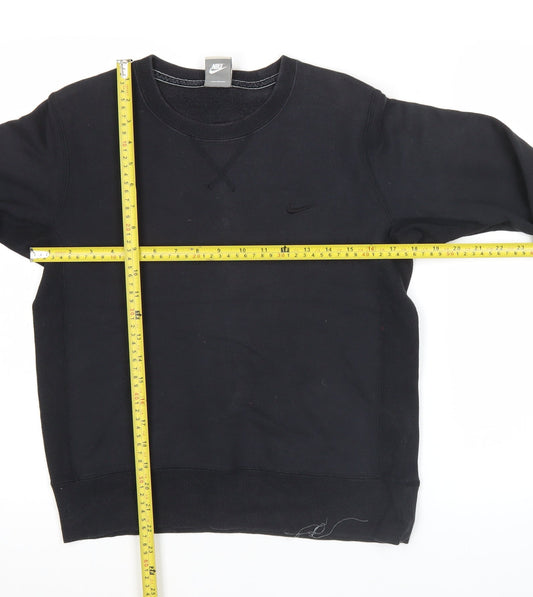 Nike Women Black L Pullover Sweatshirt Crew Neck Long Sleeve