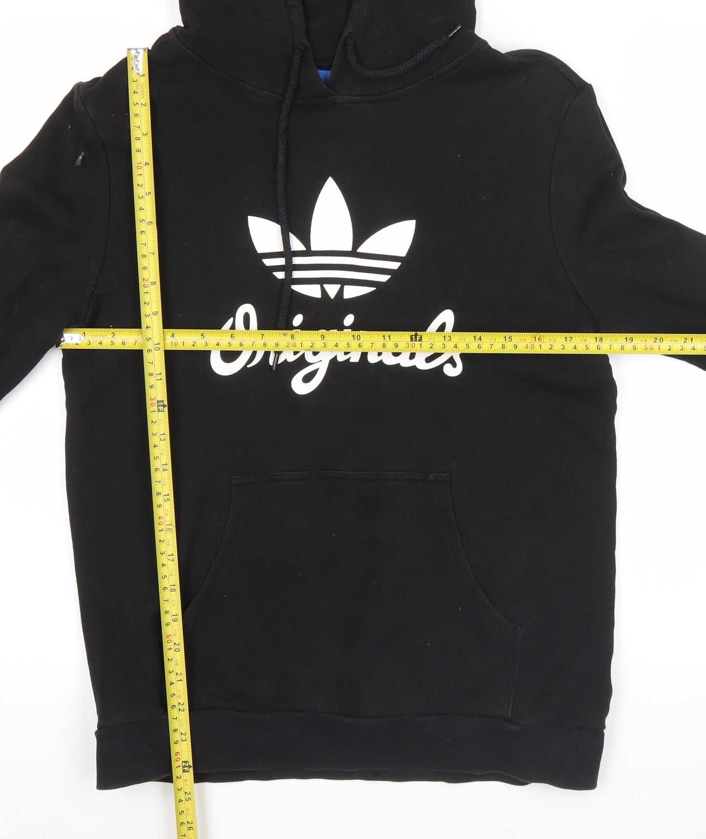 Adidas Originals Mens Black Pullover Hoodie Size S Regular Fit