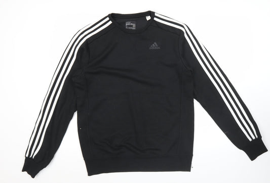 Adidas Men’s Black Small Pullover Sweatshirt Crew Neck Sportswear
