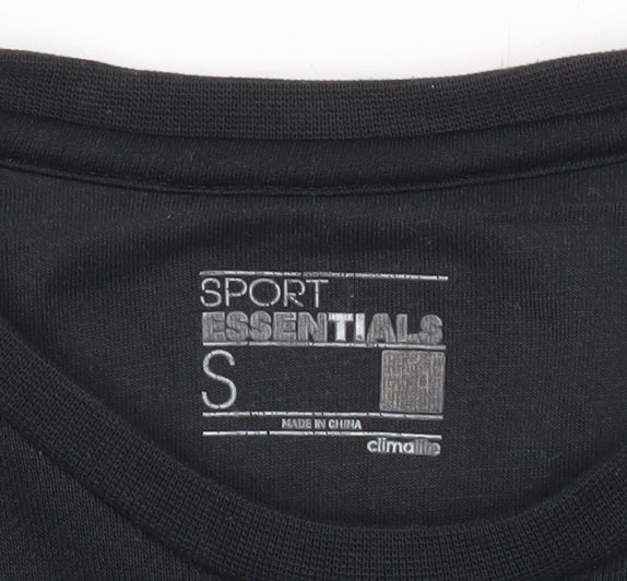 Adidas Men’s Black Small Pullover Sweatshirt Crew Neck Sportswear