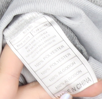 Adidas Men’s Grey Logo Sweatshirt L Pullover Crew Neck Sportswear