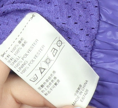 Adidas Womens Purple Size 12 Windbreaker Jacket Hooded Lightweight Activewear