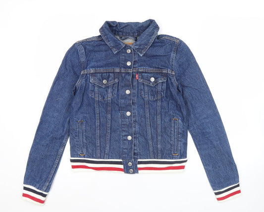 Levi Strauss Women’s Blue Denim Jacket S Classic Long Sleeve Casual