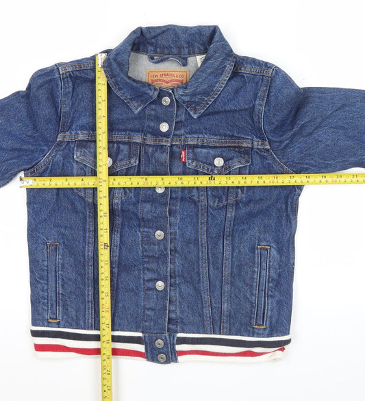 Levi Strauss Women’s Blue Denim Jacket S Classic Long Sleeve Casual