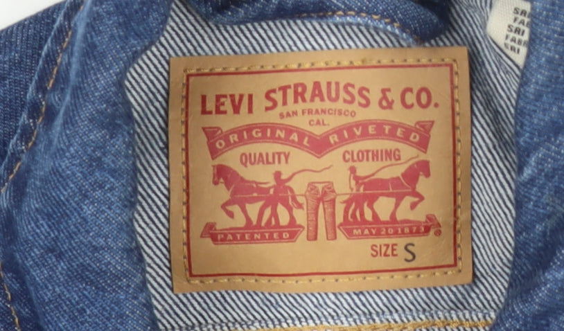 Levi Strauss Women’s Blue Denim Jacket S Classic Long Sleeve Casual