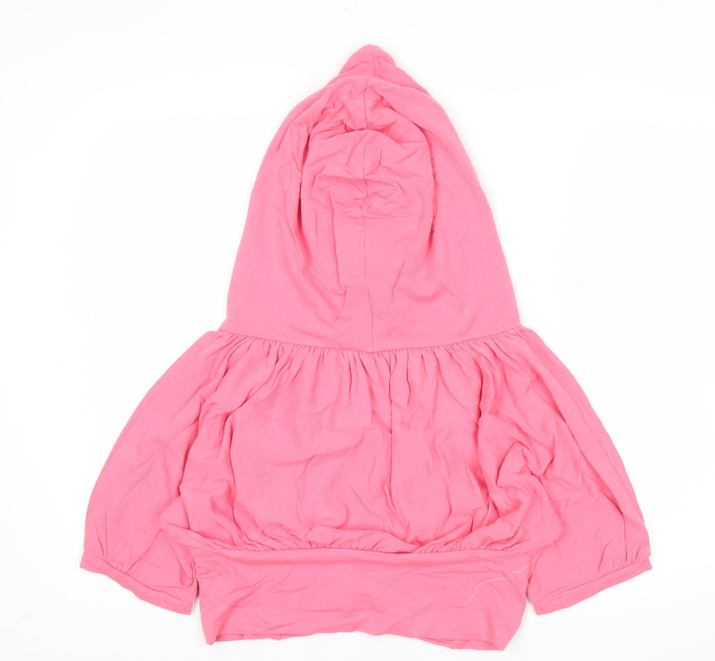 Le Coq Sportif Womens Pink Hooded Zip Jacket Size M Cotton