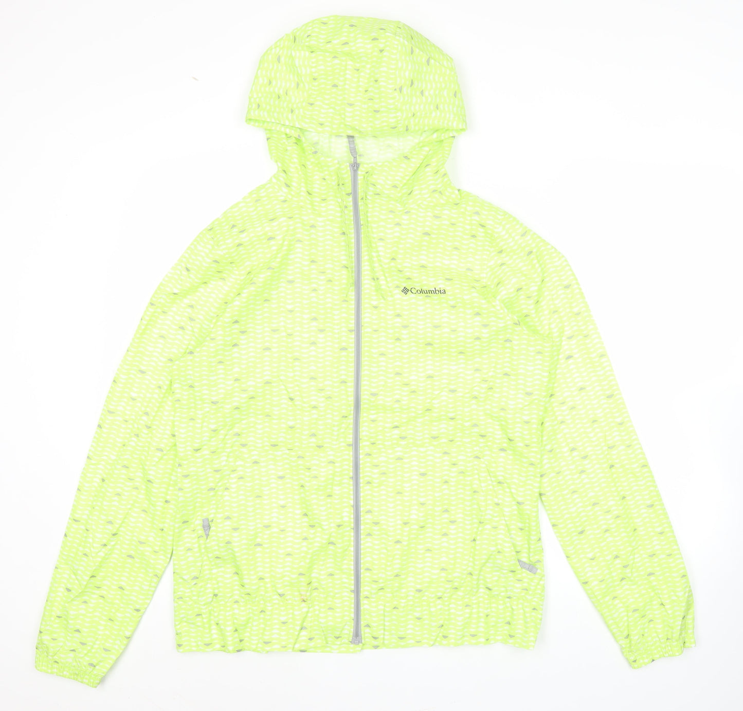 Columbia Womens Green M Windbreaker Jacket Lightweight Hooded