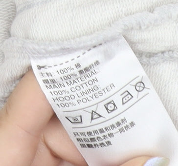 Adidas Womens Grey M Basic Jacket Hoodie Short Sleeve Cotton