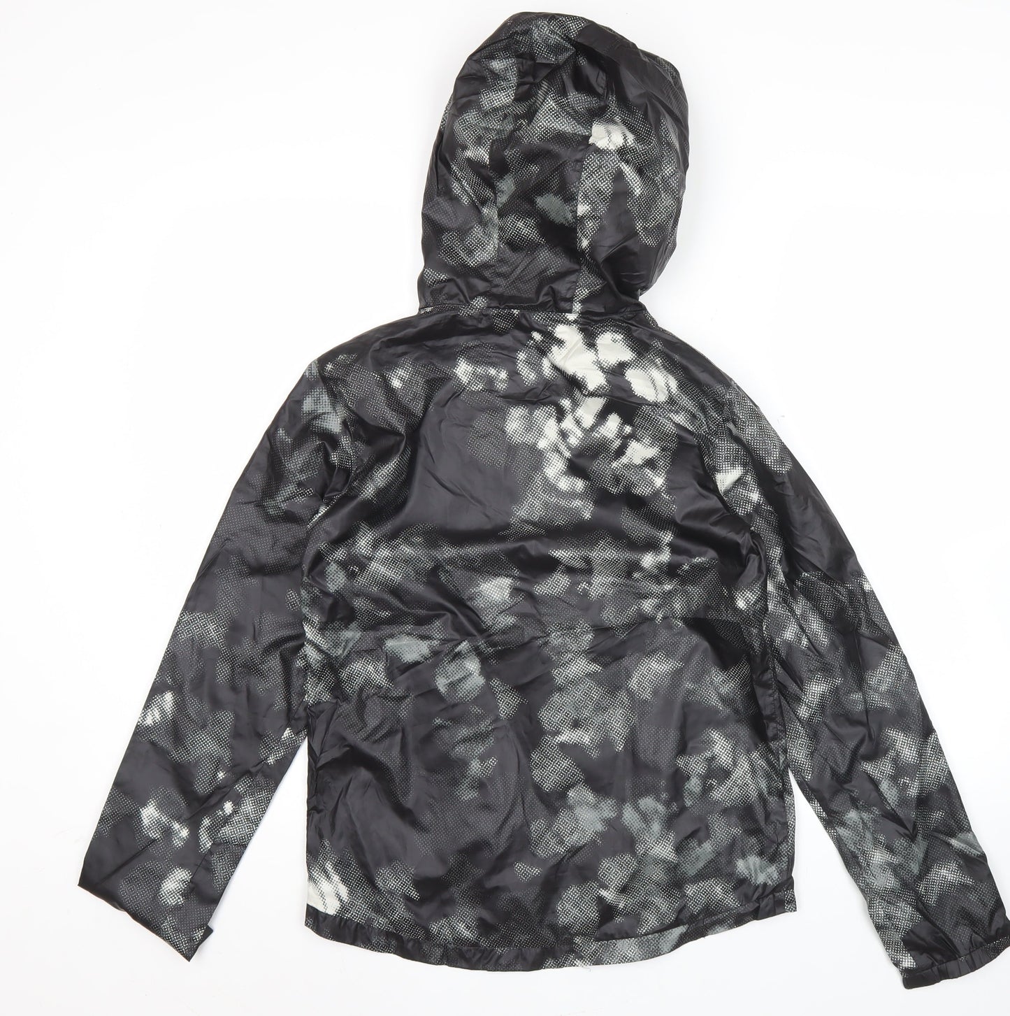 Puma Men Black M Windbreaker Hooded Jacket Lightweight Polyester