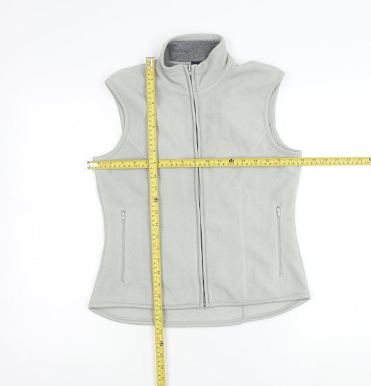 GAP Unisex Grey Fleece Waistcoat Bodywarmer S Full Zip Pockets