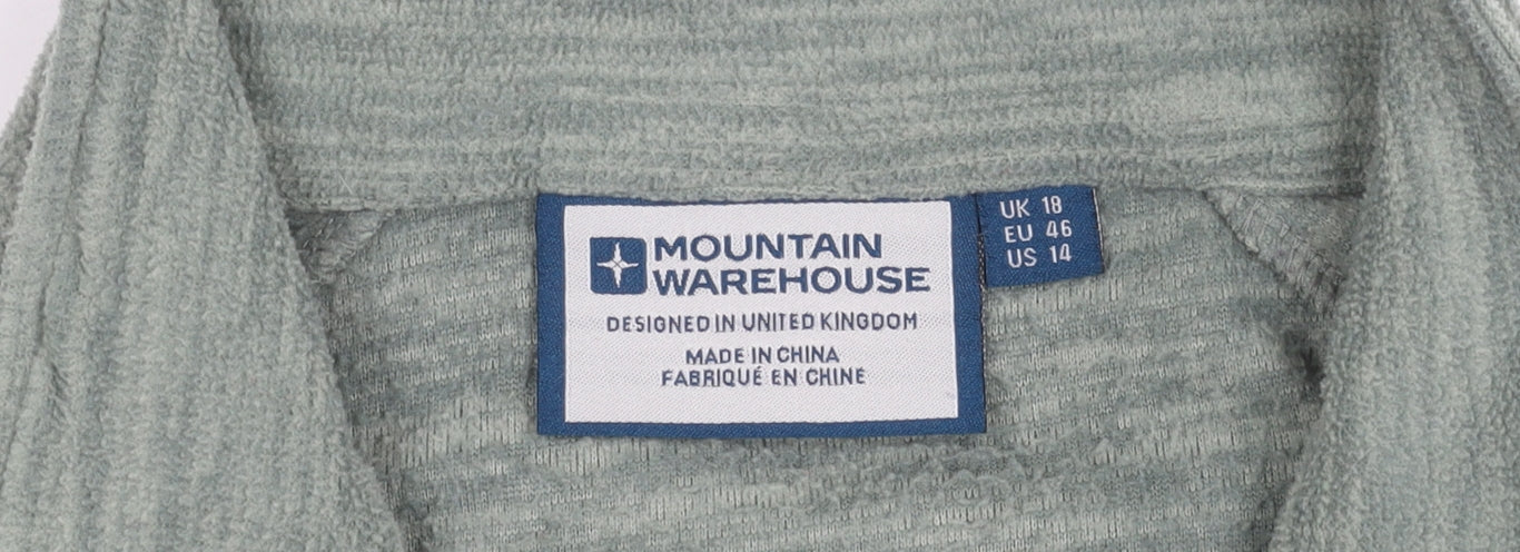 Mountain Warehouse Women’s Green Fleece Pullover Sweatshirt Size 18