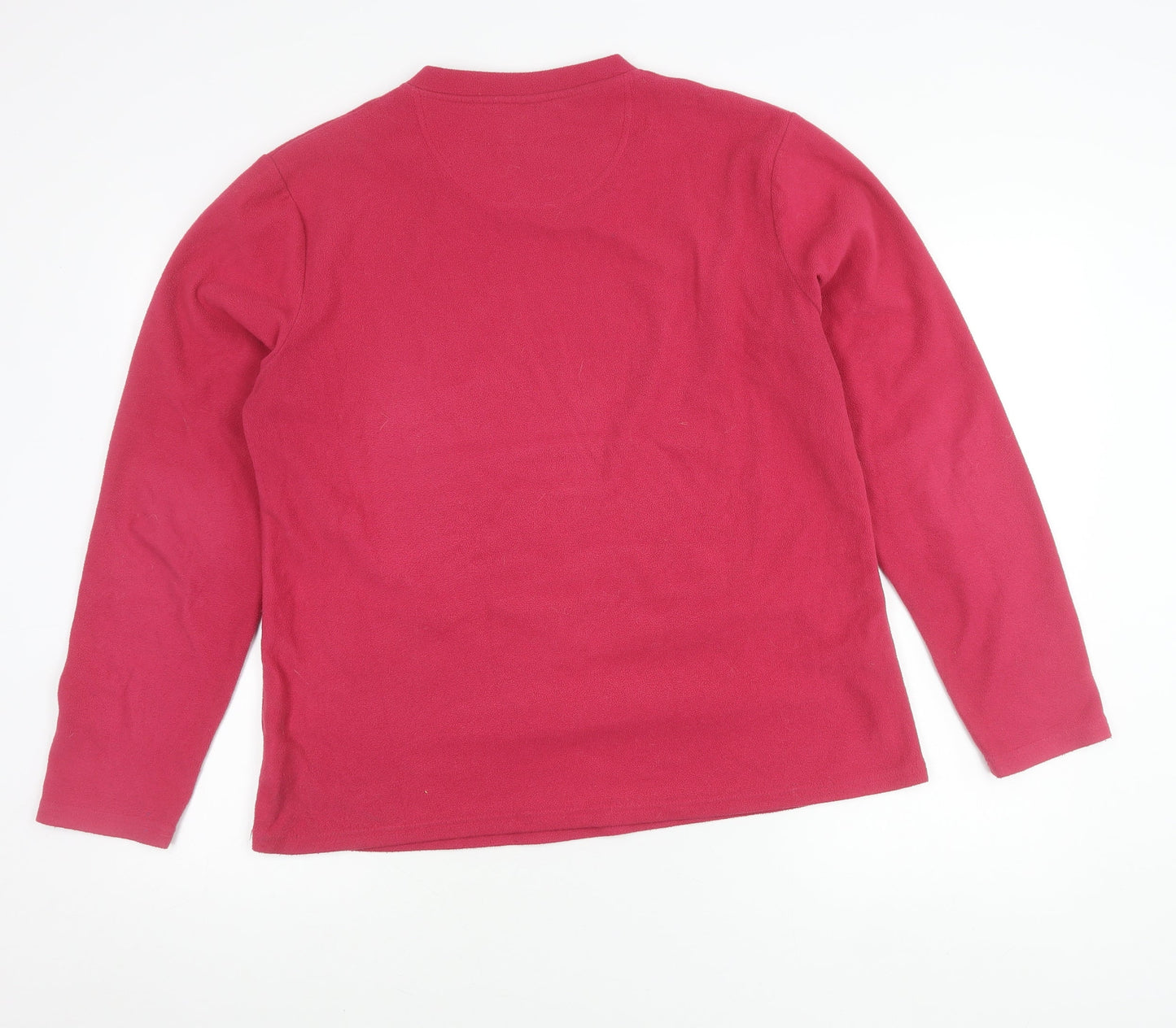Peter Storm Womens Pink Size 16 Pullover Fleece Sweatshirt V-Neck