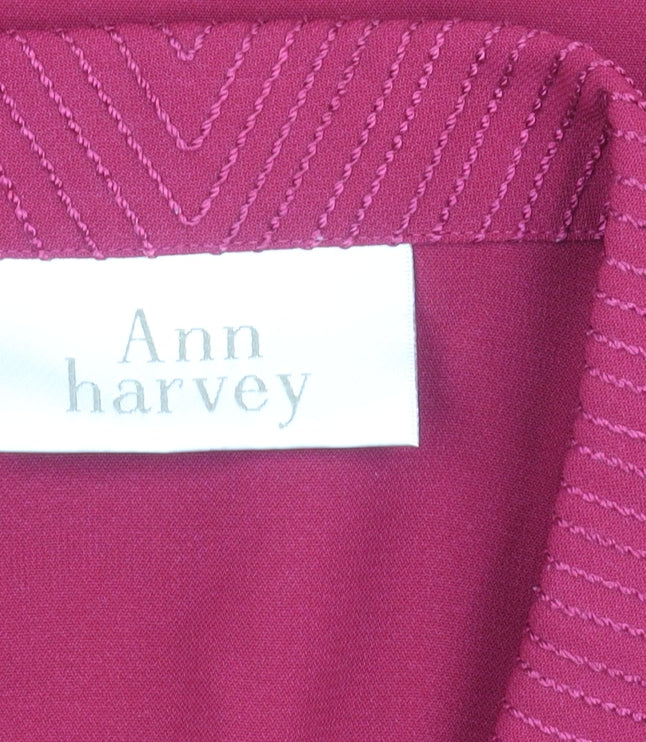 Ann Harvey Women’s Red Button-Up Shirt Size 16 Long Sleeve