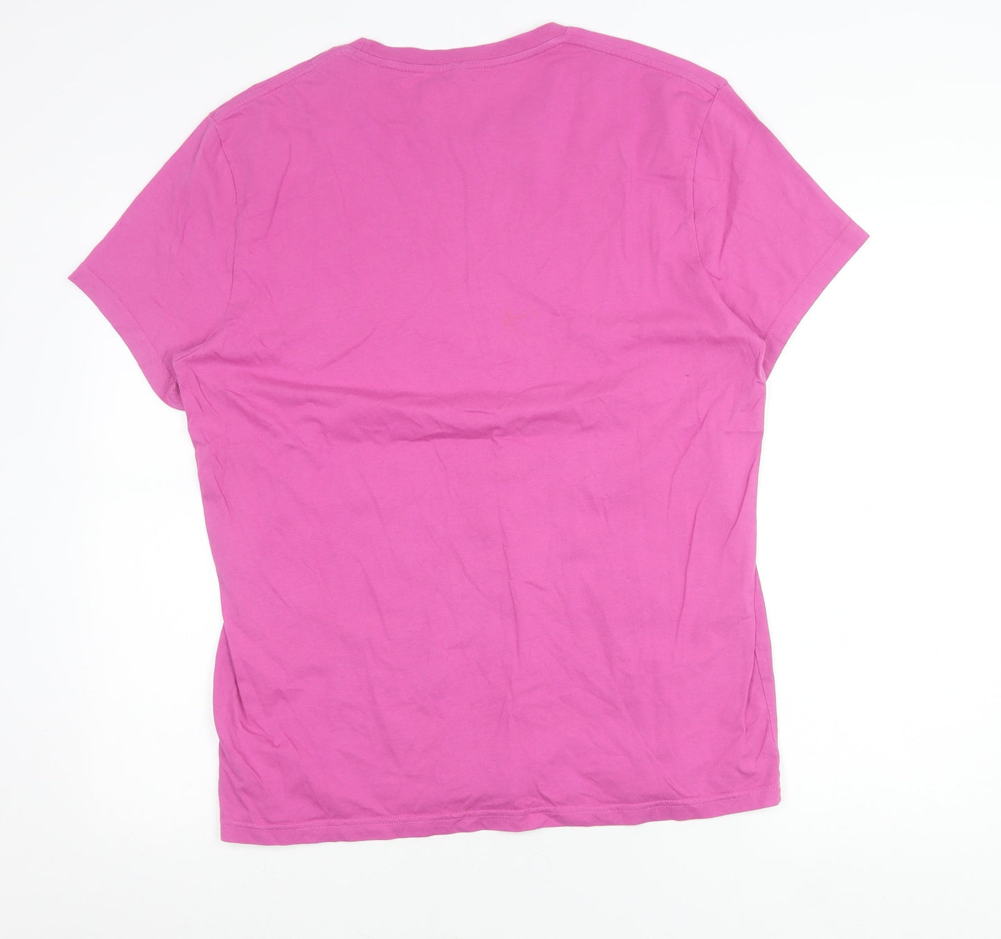 Jack Wills Men’s Pink Cotton Crew Neck Logo T-Shirt Size L