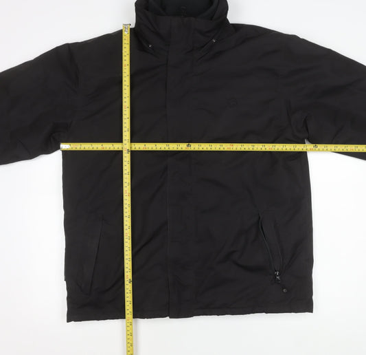 Mountain Essentials Men’s Black M Parka Jacket Hooded Polyester