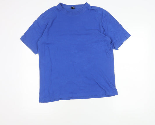 Donnay Men’s Blue L Cotton Crew Neck Short Sleeve T-Shirt