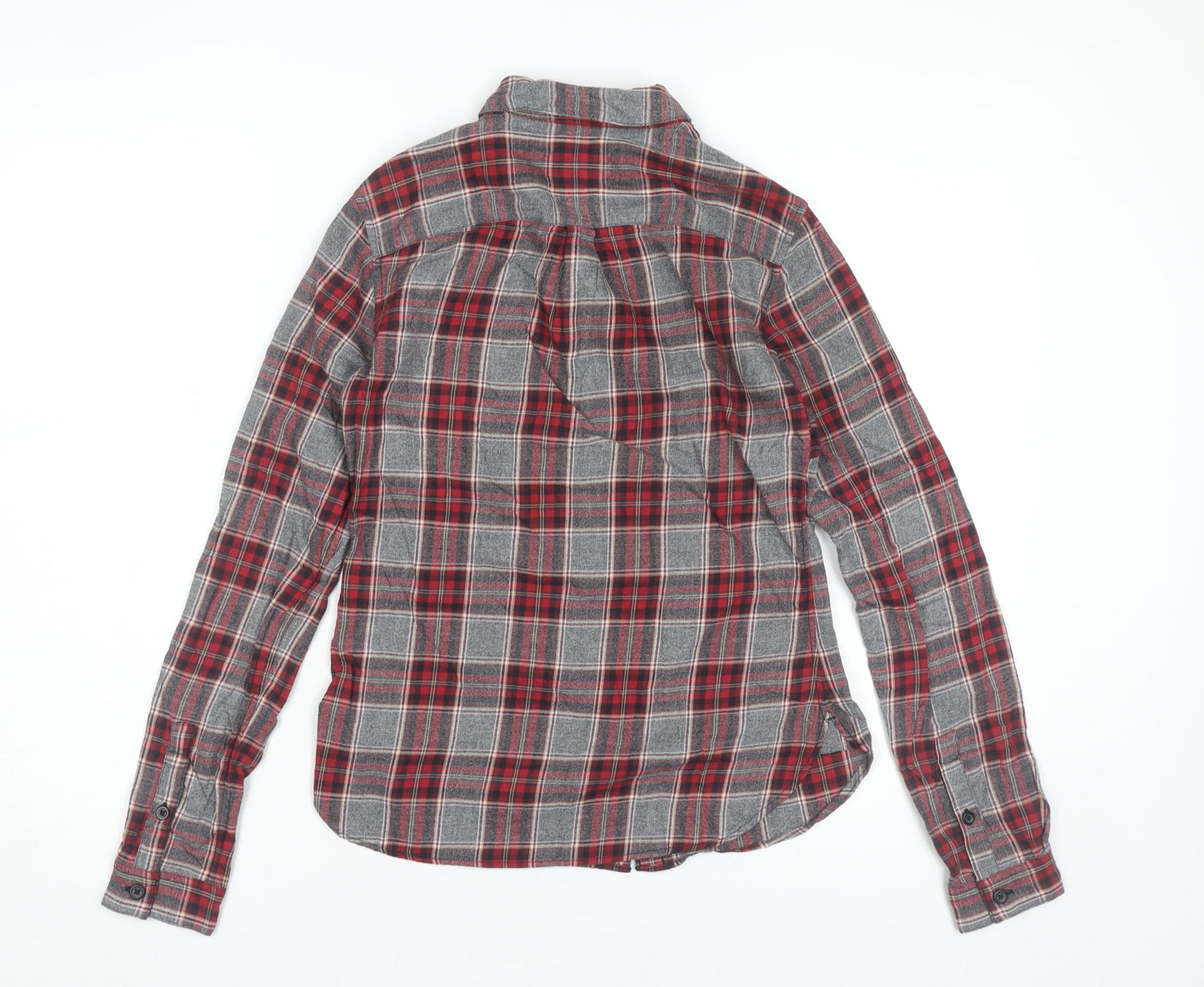 Jack Wills Womens Red Plaid Cotton Button-Up Shirt Size 6