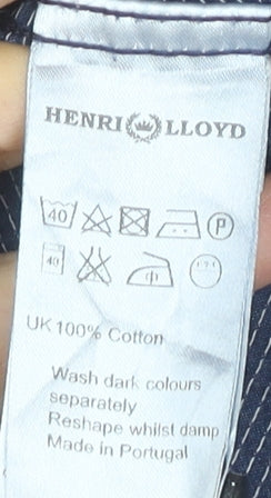 Additional view of Henri Lloyd Men’s Blue Cotton Button-Up Shirt M Regular Fit