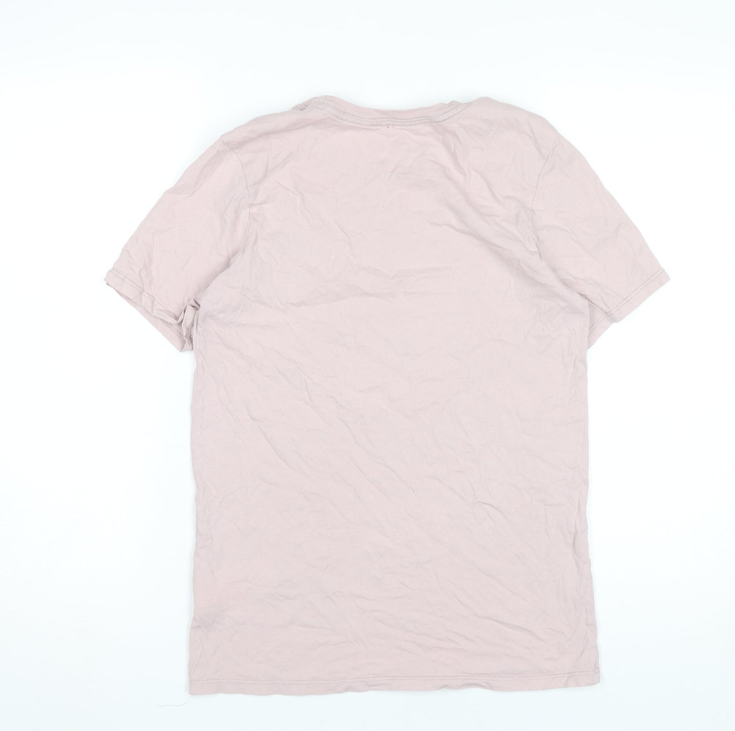 Nike Womens Pink Short Sleeve Athletic Fit Cotton T-Shirt Size S