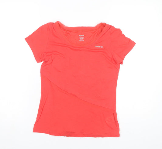 Reebok Womens Red XS Activewear T-Shirt Scoop Neck Gym Top