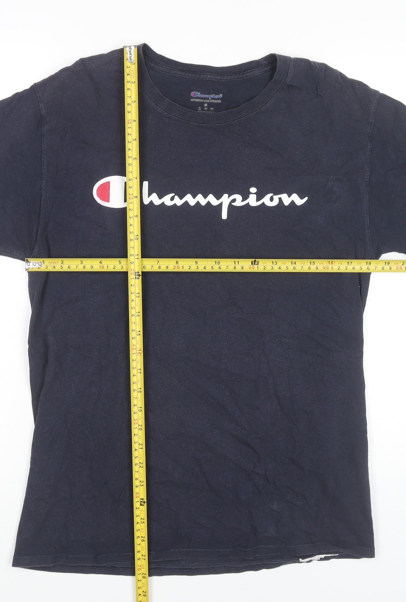 Champion Men’s Blue Medium Logo Crew Neck Short Sleeve T-Shirt