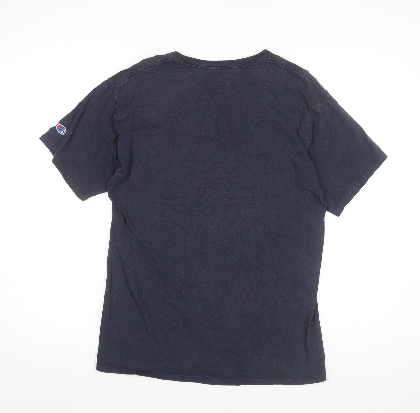 Champion Men’s Blue Medium Logo Crew Neck Short Sleeve T-Shirt