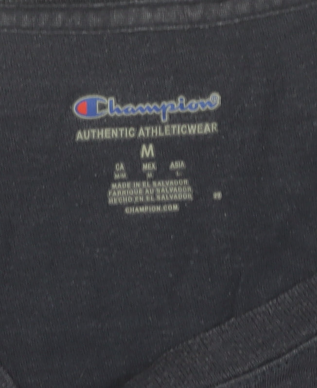 Champion Men’s Blue Medium Logo Crew Neck Short Sleeve T-Shirt