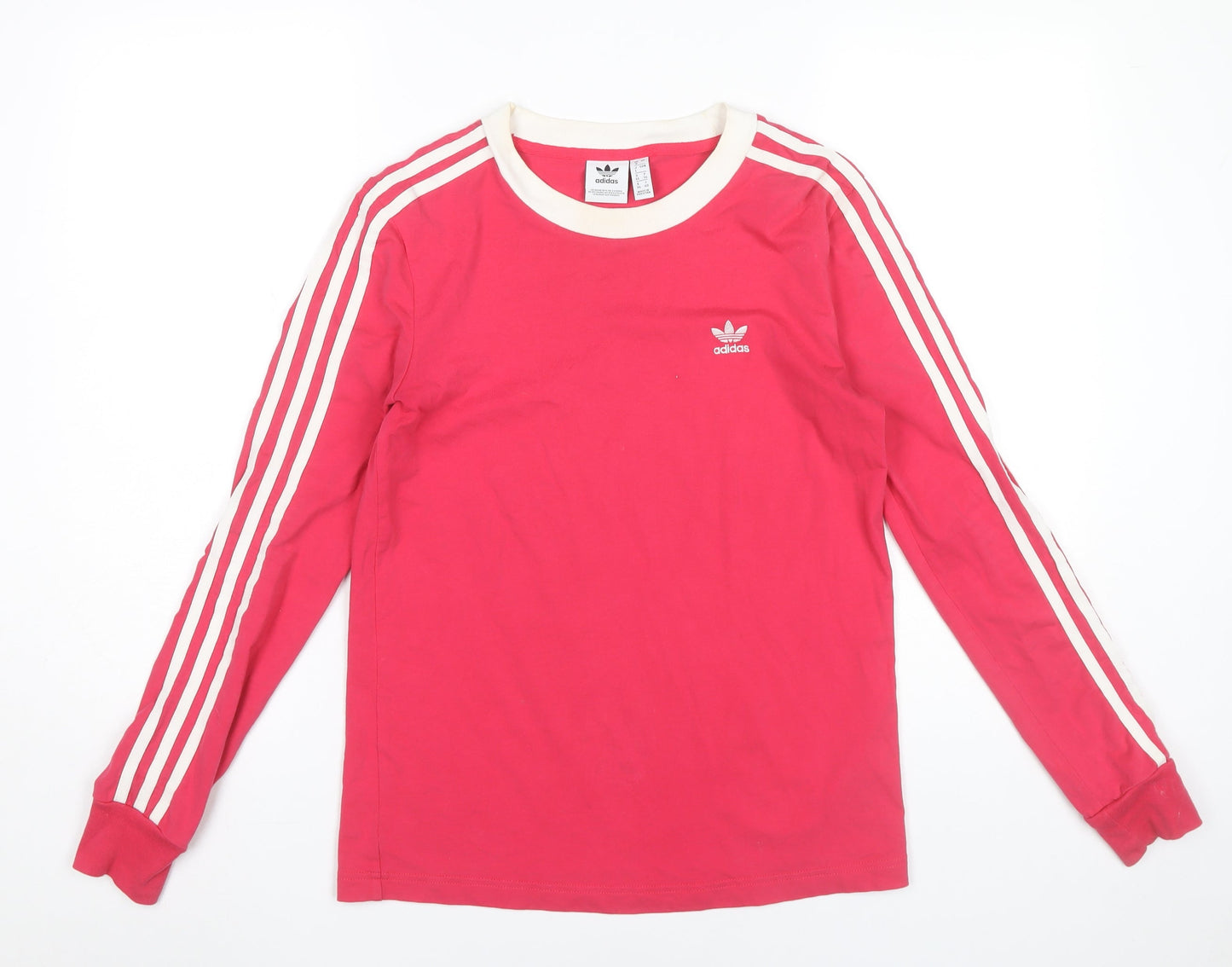 Adidas Womens Pink Long Sleeve Jersey T-Shirt Size 8
