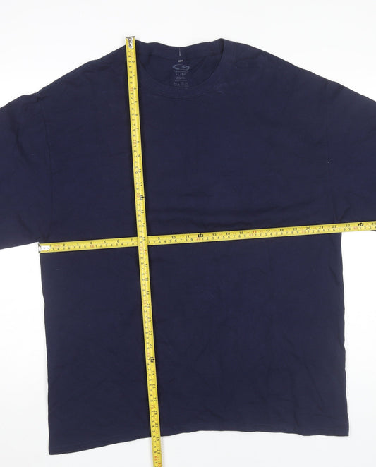 Champion Men’s Blue XL Long Sleeve Crew Neck Cotton T-Shirt