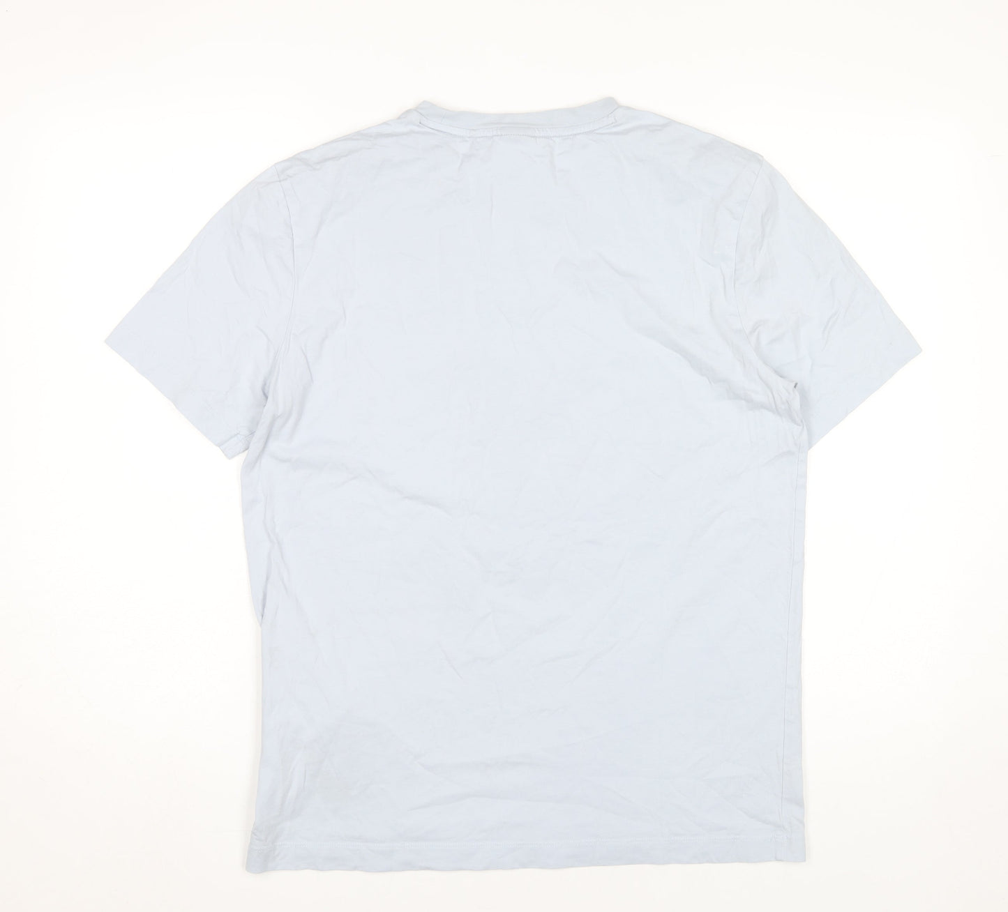 BOSS Men's Blue Cotton Crew Neck Short Sleeve T-Shirt Size M