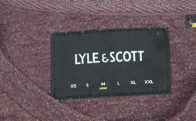 Lyle & Scott Men’s Red Crew Neck Embroidered Logo T-Shirt Size M