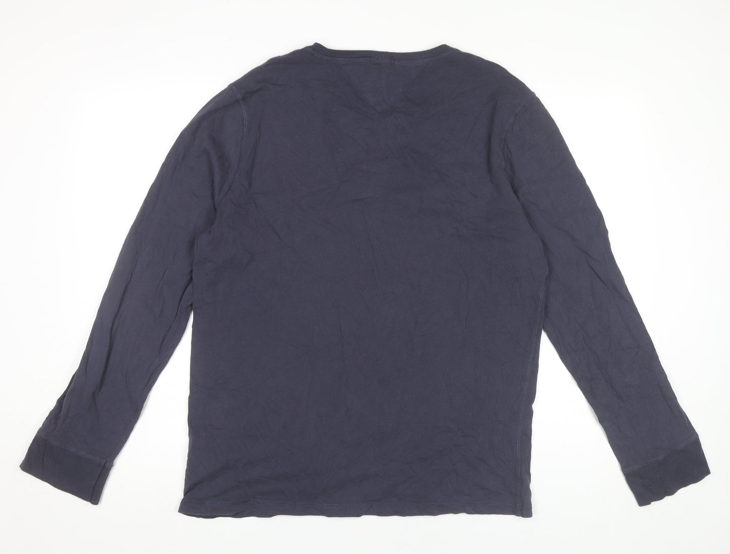 Hilfiger Denim Men's Blue Long Sleeve Graphic T-Shirt Size L