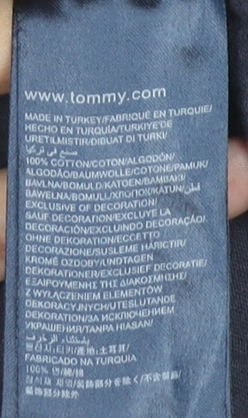 Hilfiger Denim Men's Blue Long Sleeve Graphic T-Shirt Size L