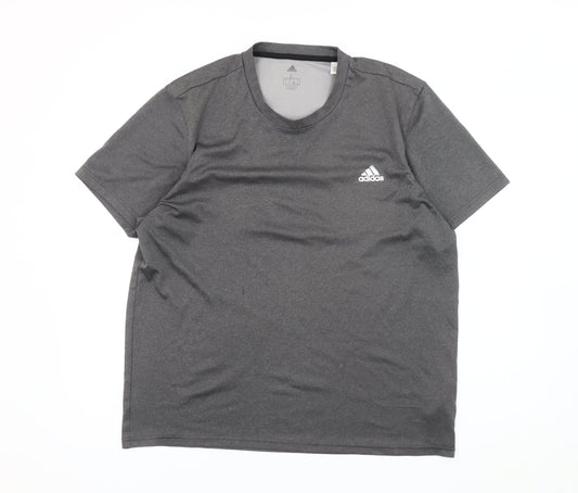 Adidas Mens Grey Large Climacool Performance T-Shirt