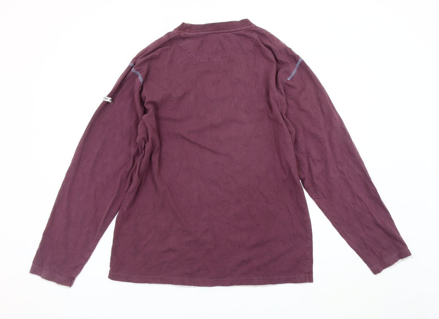 England Rugby Mens Purple Long Sleeve Graphic T-Shirt Size L Cotton