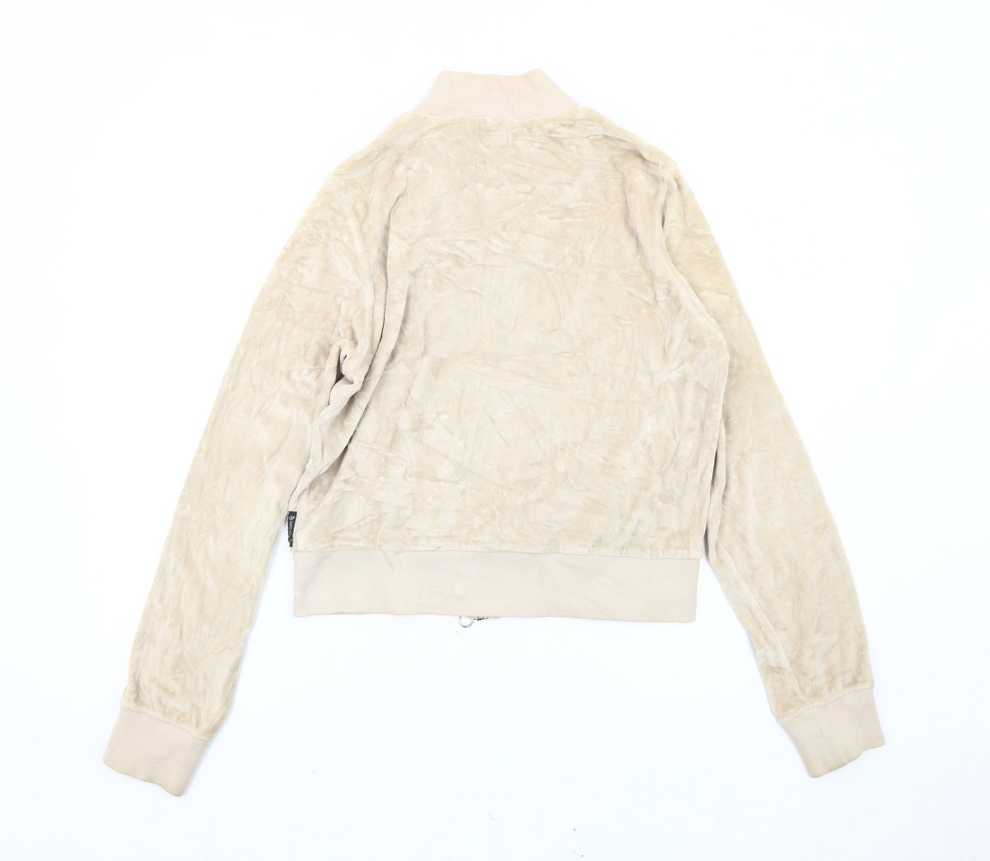 Armani Jeans Womens Beige Bomber Jacket Size 12 Cotton Blend
